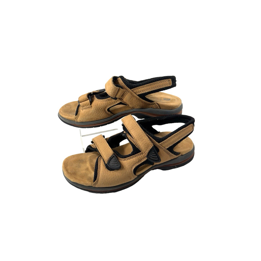 Acorn Leather sport sandals tan size 6